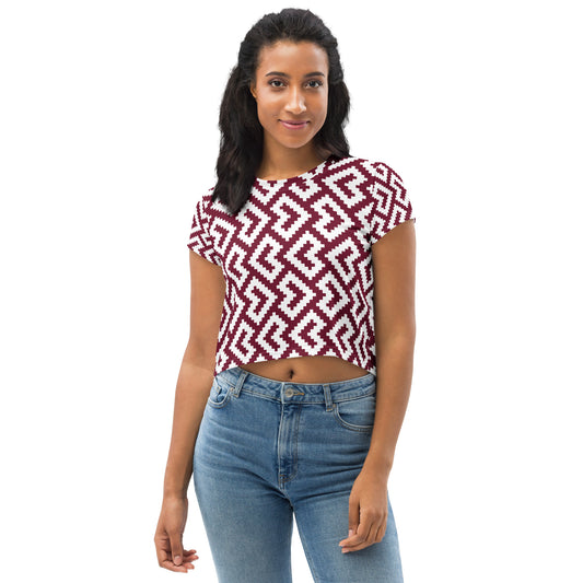 Women's All-Over Print Crop Tee