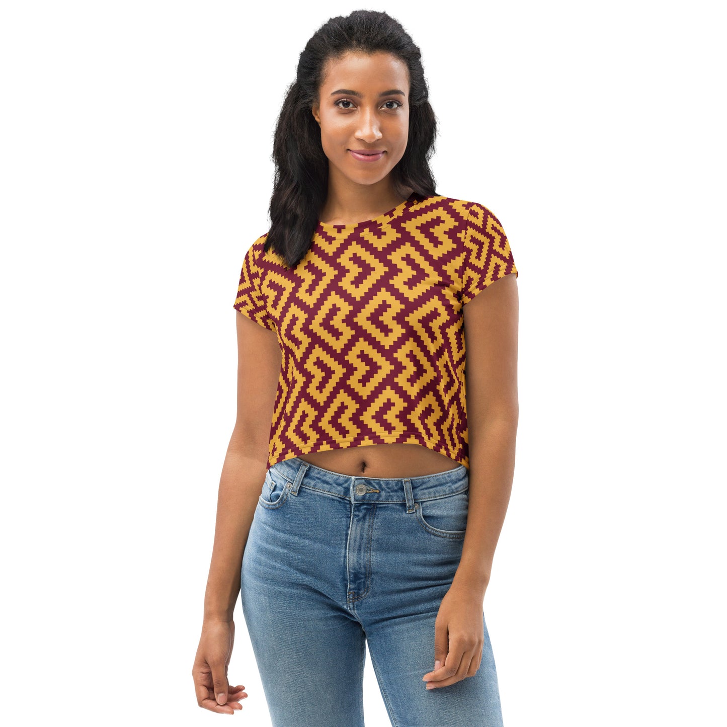 Women's All-Over Print Crop Tee