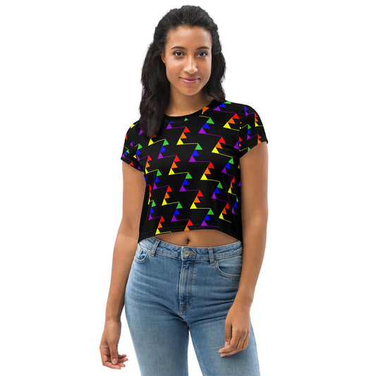 Women's All-Over Print Crop Tee