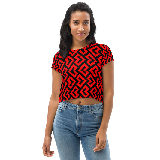 Women's All-Over Print Crop Tee