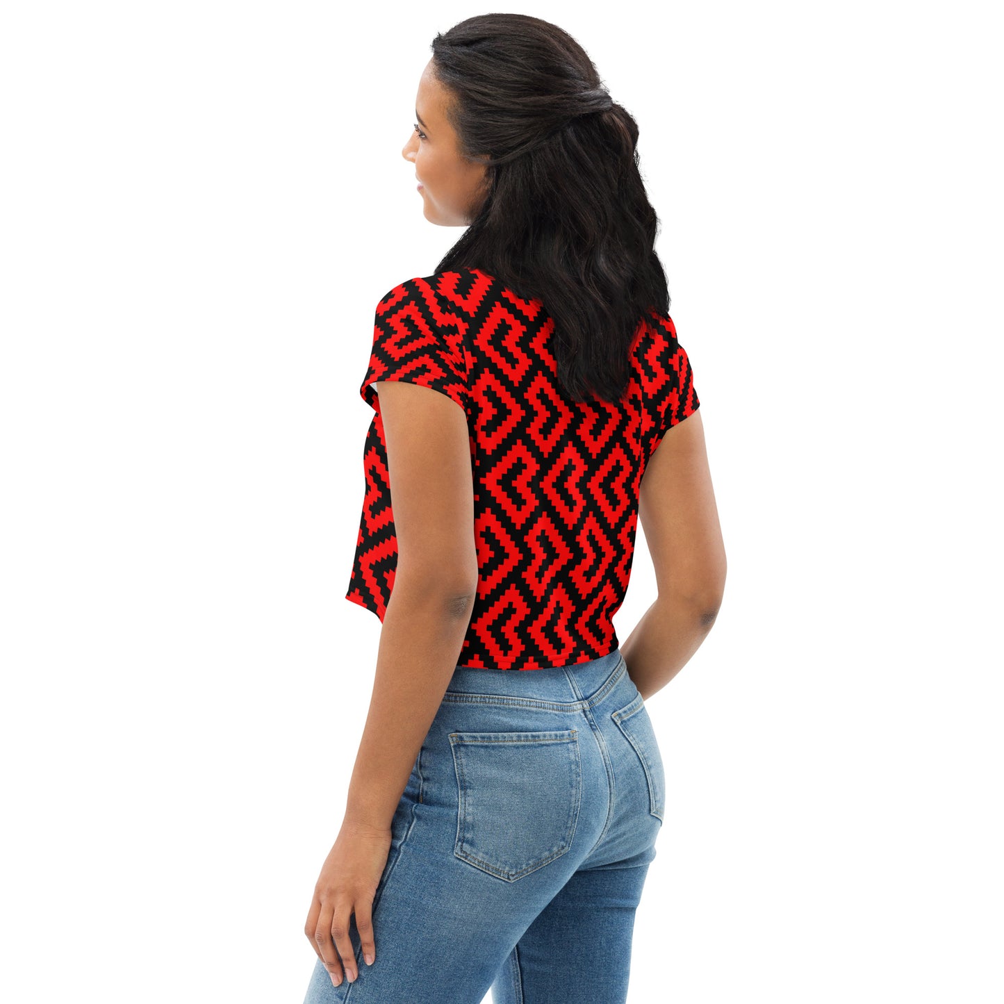 Women's All-Over Print Crop Tee