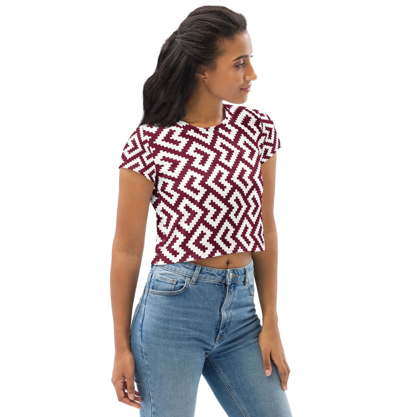 Women's All-Over Print Crop Tee