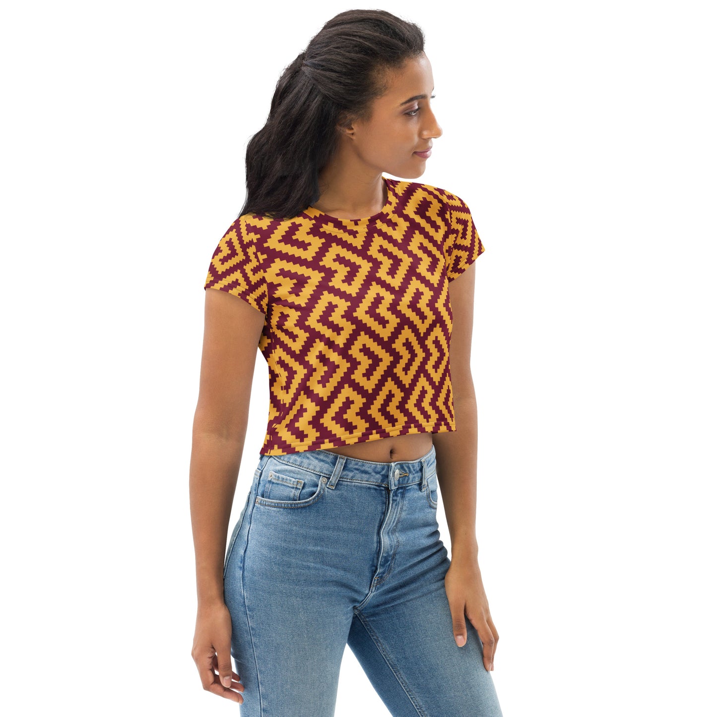 Women's All-Over Print Crop Tee