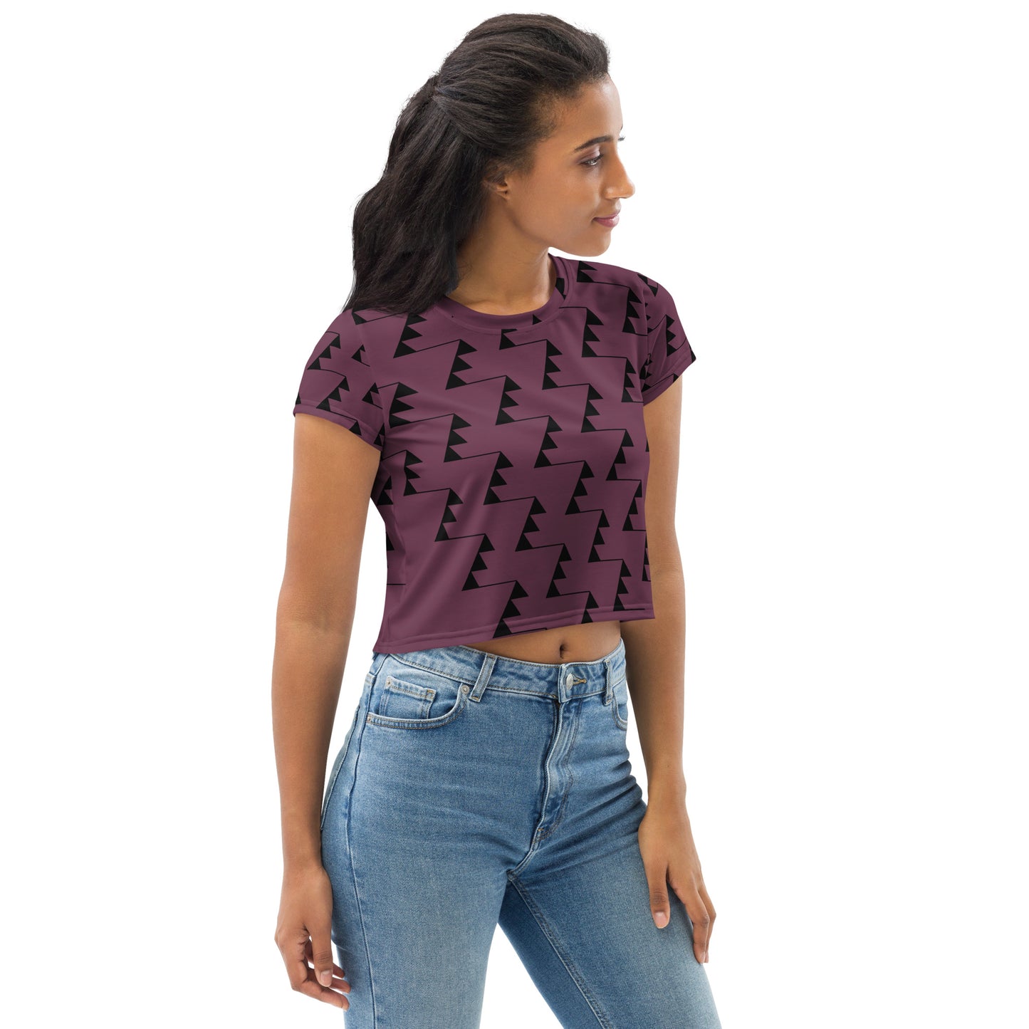 Women's All-Over Print Crop Tee