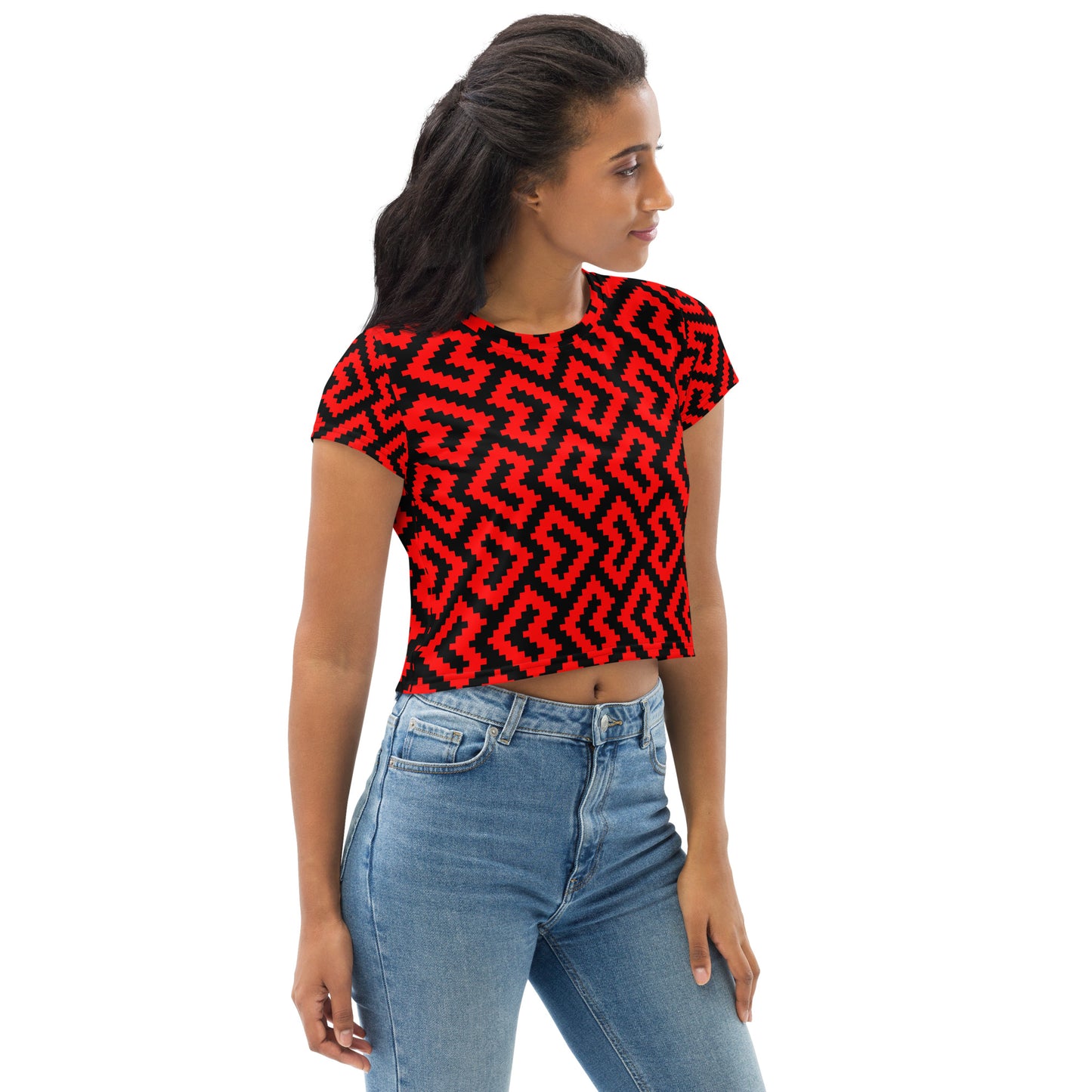 Women's All-Over Print Crop Tee