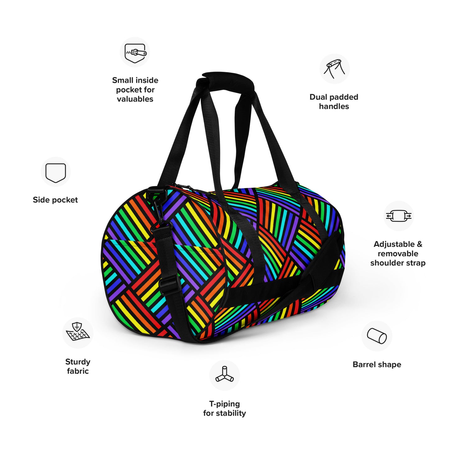 All-over print gym bag